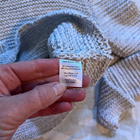 Joah brown Heathered gray knit crop sweater‎ one size - Picture 6 of 7